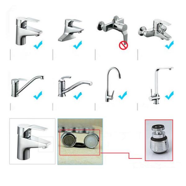Energy Saving Shower Head Swivel Adapter , Chrome Finish Plumbing Aerator