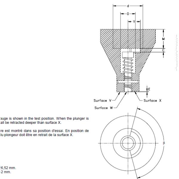 E26d Lamp Cap Gauge With Reference Diameter Of 13.2mm For Caps E26d 7006-29C-2