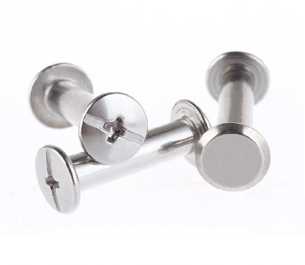 Stainless Steel Chicago Binding Barrels and Screws Big Truss Head Slotted Drive Butt Screws