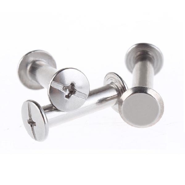 Stainless Steel Chicago Binding Barrels and Screws Big Truss Head Slotted Drive Butt Screws