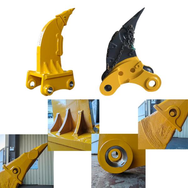 Construção resistente de Bobcat Escavadora Ripper Attachment For da cor amarela