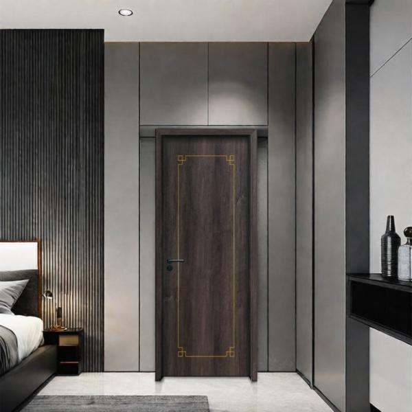 Termite Proof High Durability WPC Hollow Door Embossed Surface Treatment