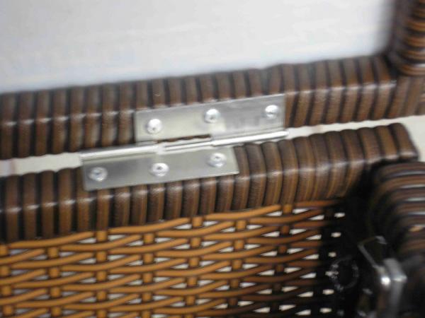 Brown All Weather Patio KD Resin Wicker Storage Box With Air Pump