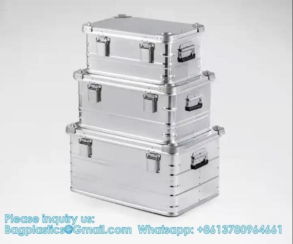 Aluminum Alloy Car Storage Box Camping Equipment Travel Vehicle Mounted Container Large Capacity Storage Box Case