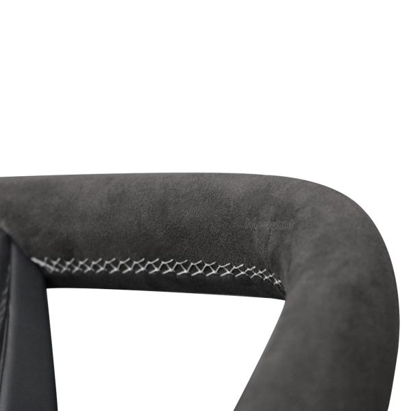 Customized Available Durable Soft Fluffy Black suede Hand Sewing Steering Wheel Cover Wrap for for Tesla Model S X 2022-2023