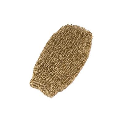 Natural Brown Ramie Hemp Exfoliating Bath Mitt  For Body Cleaning