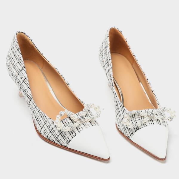 Womens Soft Leather Dress Shoes , Daily Casual Stitching 5cm High Heel Pump Shoes