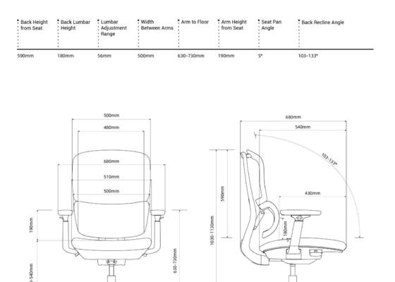 H2 Ergonomic Office Chair with 4.0 Dual-Back Design for Dynamic Spinal Support and Multiple Size Options