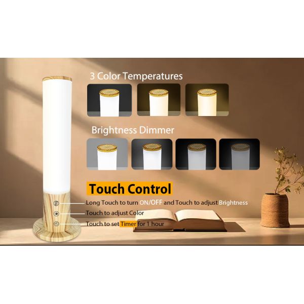 UV Free Happy Sunlight Therapy Lamp 10000 Lux Full Spectrum Therapy Lamp Adjustable Brightness