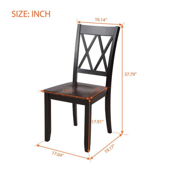 Tomile 5 Piece Wood  Dining Table Set Home Kitchen Table And Chairs  50.7 lbs