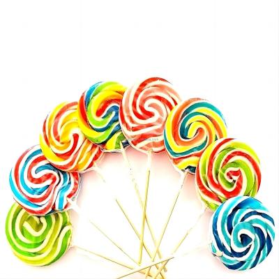 OEM Cartoon Christmas Lollipops Bulk Candy Custom Pop Stick Shape Twist Lollipop Sweet