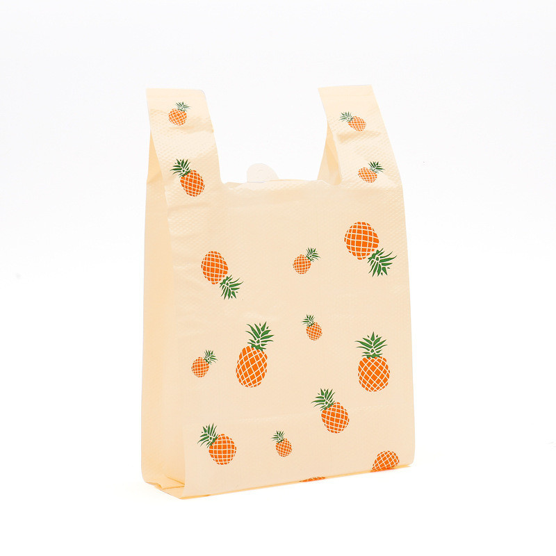 Custom Logo Printed Plastic Vest Bags for Supermarket Shopping and Takeaway Packaging