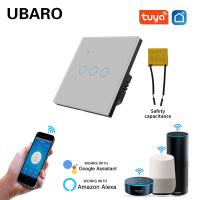 Commutateur Intelligent, 3 gangs, application Tuya, télécommande/voix/synchronisation, commutateur WIFI Intelligent, contrôle de partage, 5-400W/gang, Standard ue