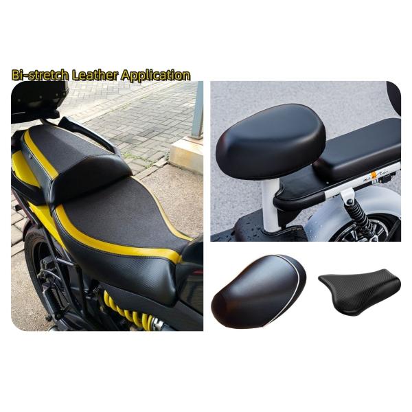 Bi Stretch PVC кожа для автомобильных сидений покрытия устойчивый черный цвет