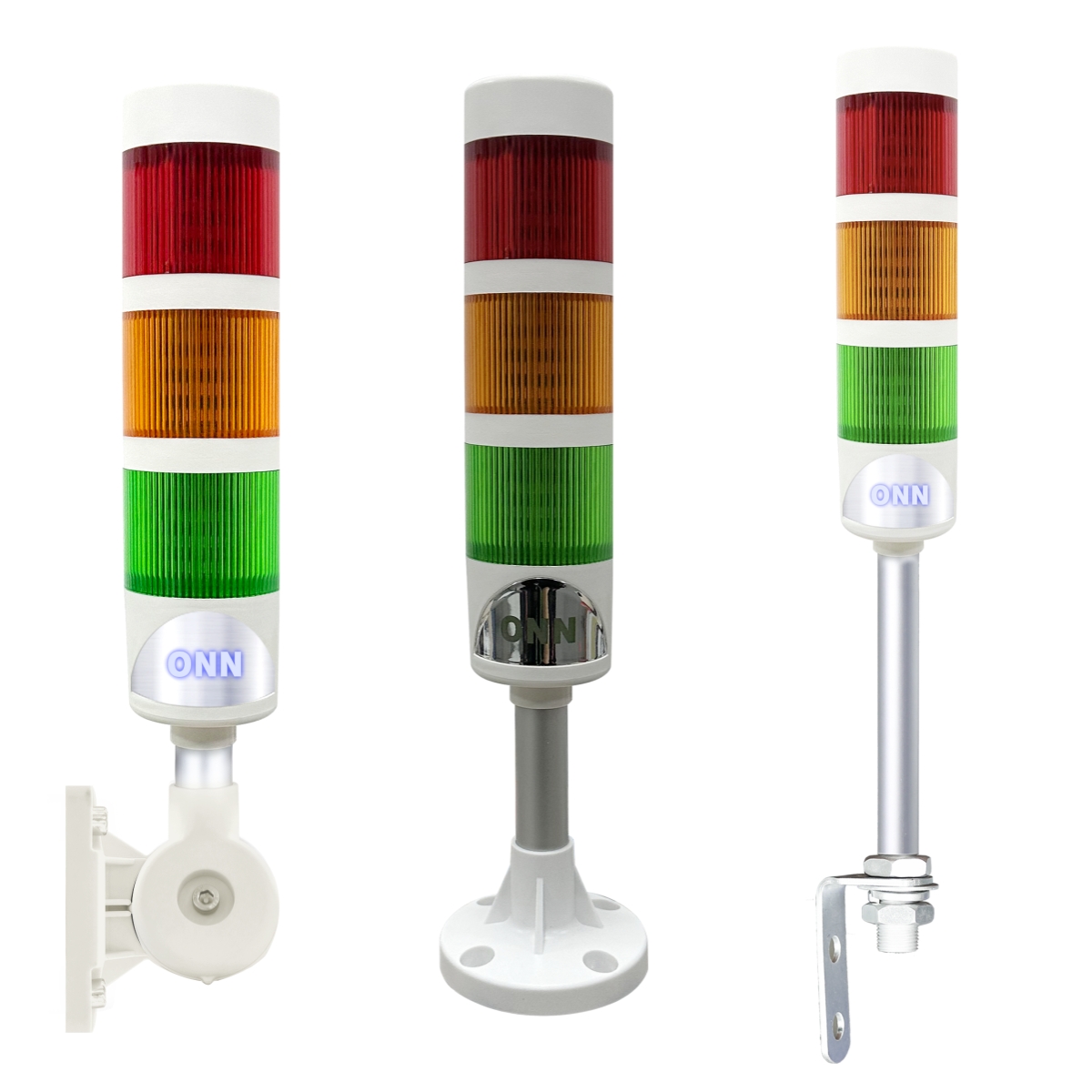 ONN LED Three Color IP65 Rated Machine Tool Multi Layer Signal Audio Visual Alarm Tower Light