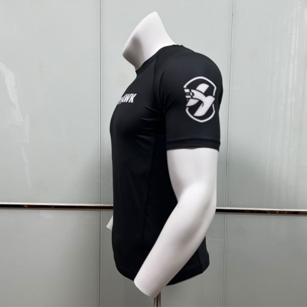 Quick Dry Rash Guard With 220gsm Sublimation Transfer Print For BJJ Sportswear