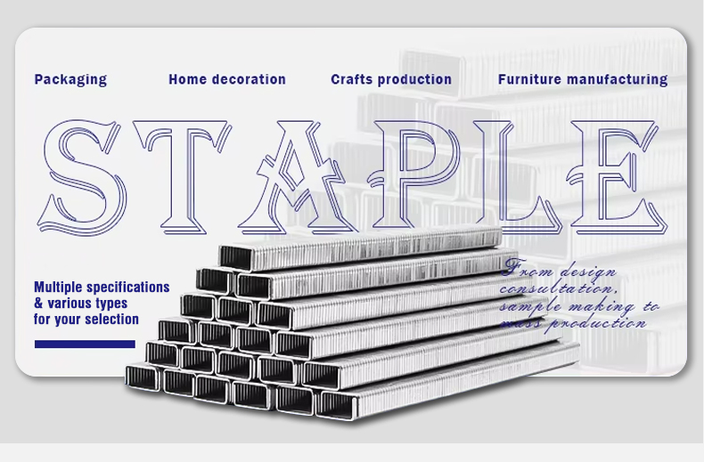 Iron Staples 9038 90/10/80 Series Galvanized U Staples 38MM Competitive Price OEM Customized Available