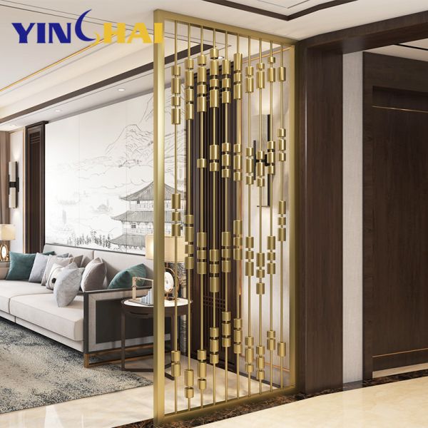 Customized Metal Room Dividers Decorative Luxury Stainless Steel For Hotel Living Room Bedroom