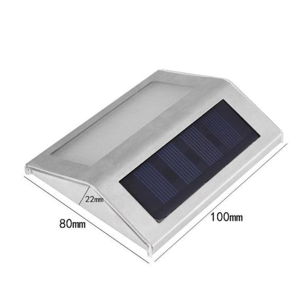 Outside 3 LED Solar Powered LED Garden Light , Stainless Steel Solar Stairs Light