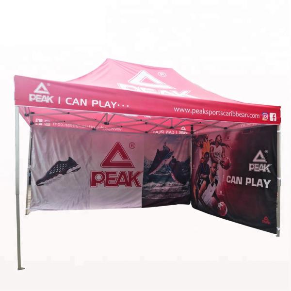 Outdoor Portable Trade Show Canopy Tent Black Coated Iron Frame For Businss Promotion