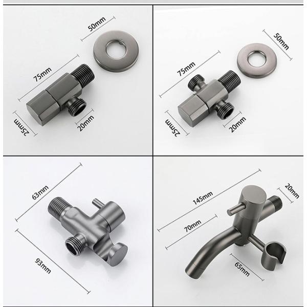 2023 cabezales de ducha de acero inoxidables modernas del grifo del rociador del bidé de Shattaf con el desviador