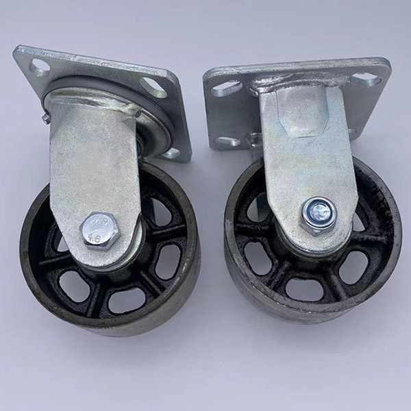 Swivel Castor Wheels Cast Iron Caster Heavy Duty Castors 8 Inch