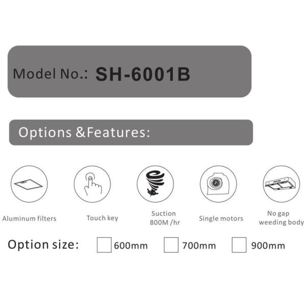 Cooking Appliances Wall Mounted Slim Recirculating Range Hood