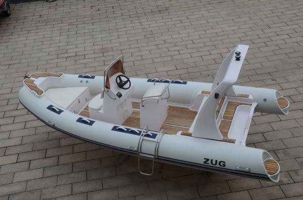 Colorful Rigid Deep V Inflatable Fishing Dinghy Boat Fiberglass Hull 1,2mm PVC with 4.8 Length