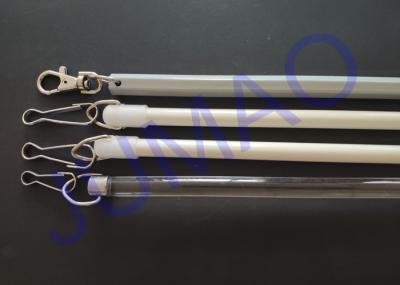 Corrosion Resistant Drapery Curtain Rods Powder Coating Pull Wand Baton With Clip