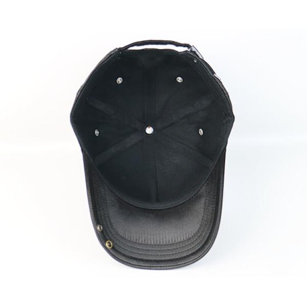 Small MOQ Soft Silk Customized Black Embroidery Patch metal buckle baseball Hats Caps