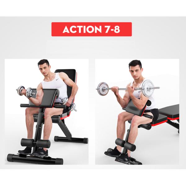 Adjustable Gym Bench, Multifunctional Utility Bench, Dumbbell Stool Flat Bench Preacher Curl Bench Sit Up Bench