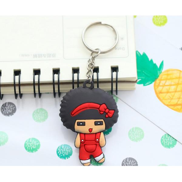 Popular Cartoon Rubber 3D Keychain , Rubber Keychains Wholesale Radish Shaped