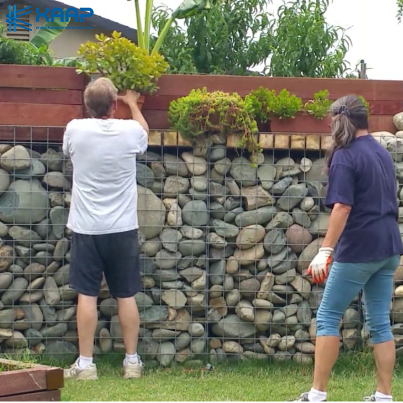 камень Gabion сваренной сетки 3mm гальванизировал Multi подпорную стенку сети размера