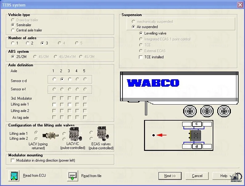 Для WABCO DIAGNOSTIC KIT (WDI) WABCO Диагностический интерфейс прицепа и грузовика для диагностического инструмента Wabco