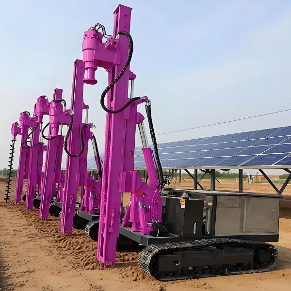 Screw Pile Driver Machine Alignment Control Precision Depth Borehole 30m Solar Photovoltaic Pile Driver
