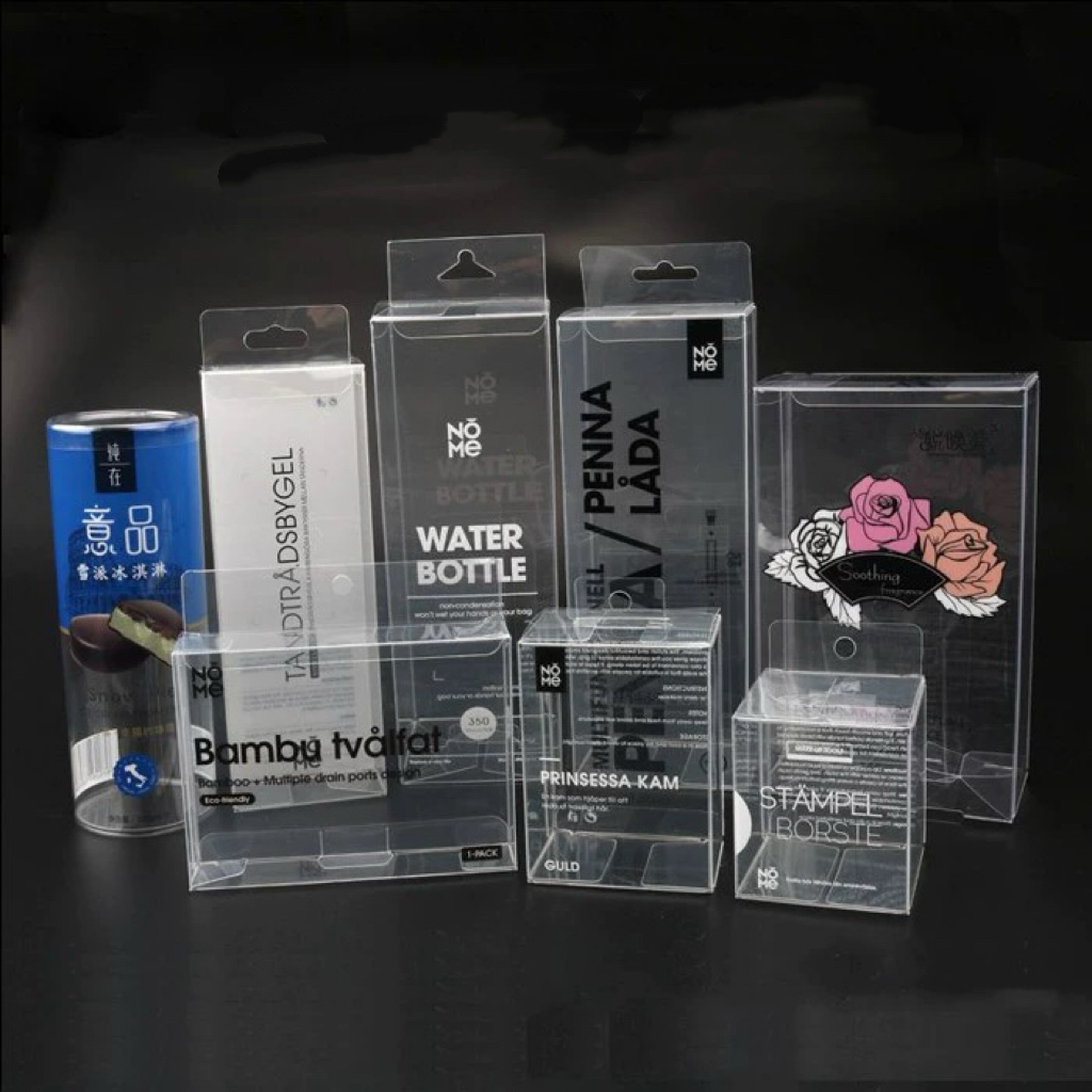 Transparent PET Box Folding Plastic Box for Cosmetic Product Gift Packaging