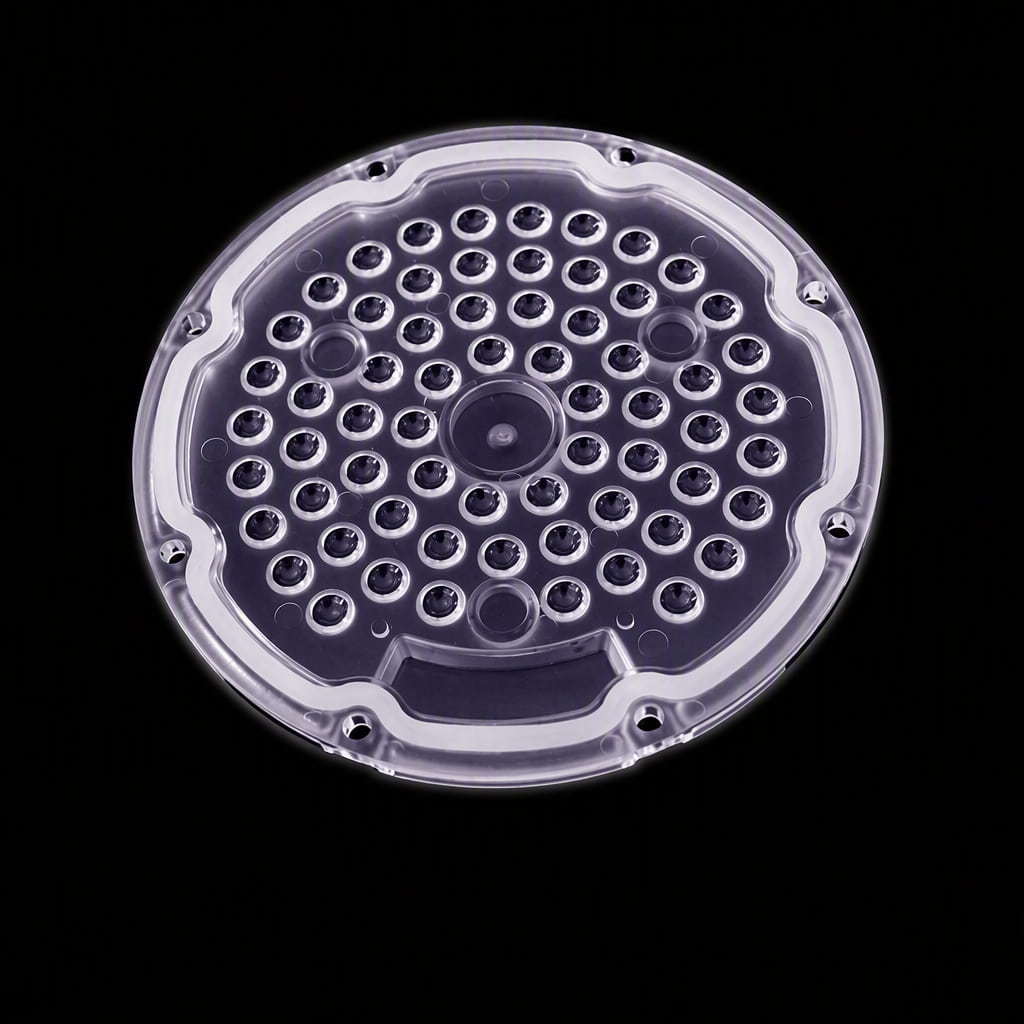 120 Degree 64-in-1 3030 LED High Bay Lens 110mm PC Optical Lens for UFO High Bay Light