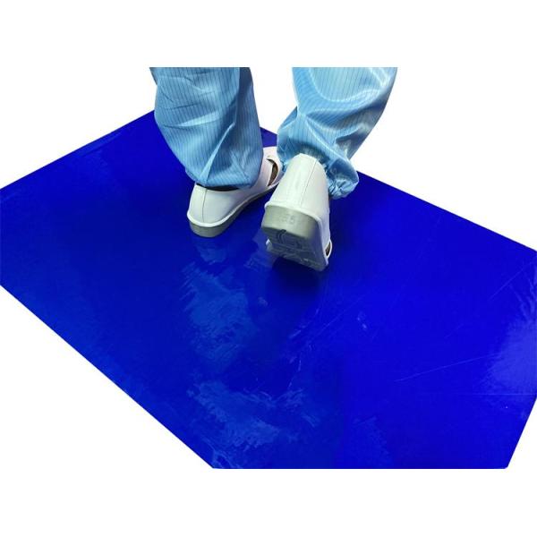 Blue PE Disposable Sticky Mats 30 Layers Peelable For Cleanroom Door Entrance