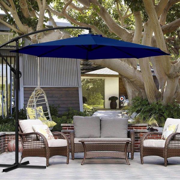Outdoor Waterproof Hanging Banana Parasol , Large Cantilever Patio Umbrellas