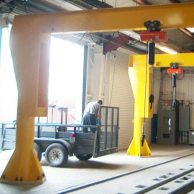 Q235B Carbon Structural Steel 1 Ton Jib Crane 180° Rotating Energy Saving