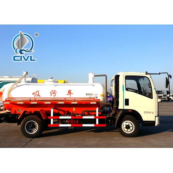 Sinotruk Howo 4m3 -  8m3 Light Duty Sewage Suction / Vacuum Truck