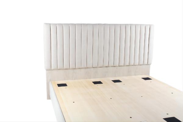 Metal Frame Luxury Hotel Bedroom Furniture Polyester Fabric Upholstered