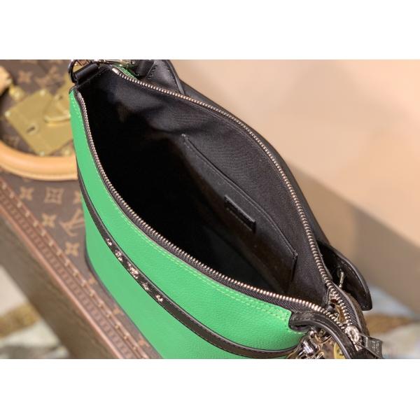 Small Genunie Black Printing Linning 25cm Cowhide Bucket Bag Handhold