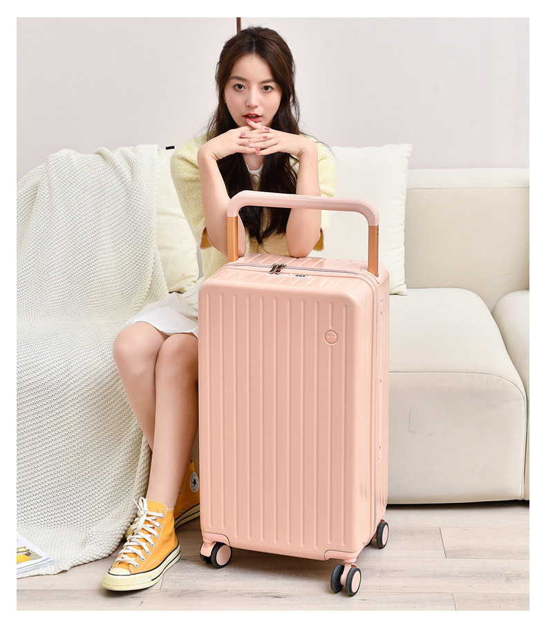 ABS hard shell Large capacity wide trolley suitcase for women 26 inches men's password box trolley case universal wheel suitcase suitcase
