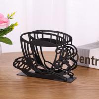 Coffee Cup Shape Metal Napkin Holder Modern Decorative Storage Rust Resistant