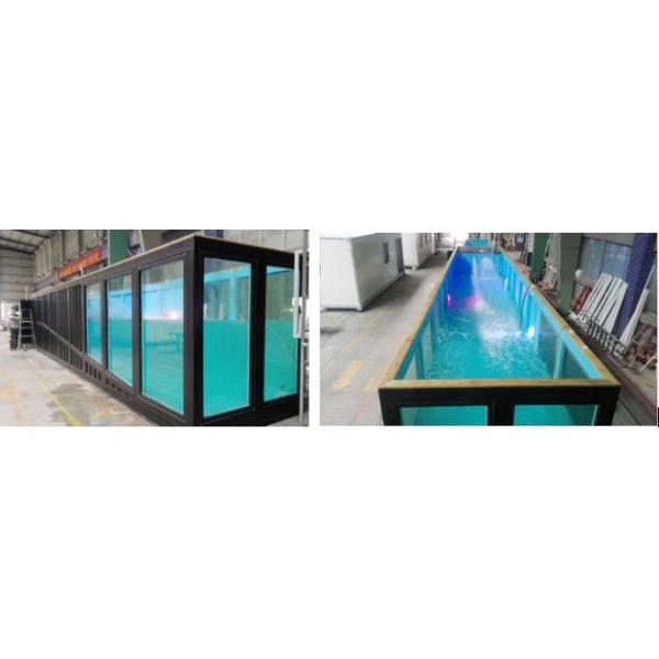 Размер 40FT и бассейн контейнера цвета подгонянные Prefab стальным материалом с электрической и выступая за системой