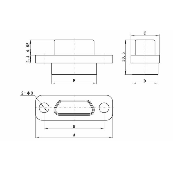 25 Pins J30J Series Connector Miniaturized Rectangular Micro Connector With 200mm Cable