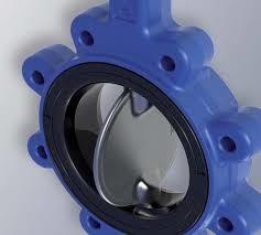 Black NBR Seat Butterfly Valve , Centerline 1 '' - 54 '' Hub Seal Seat