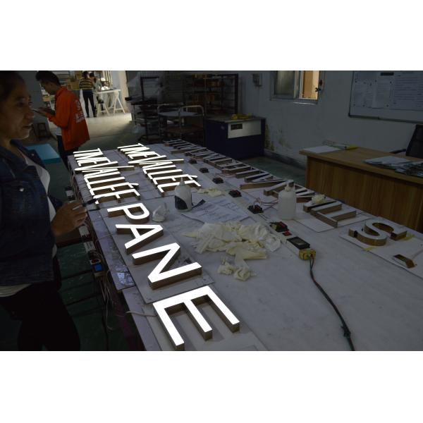 Stainless Steel 3D LED Acrylic Signage , Outdoor Lighted Letters For Buildings
