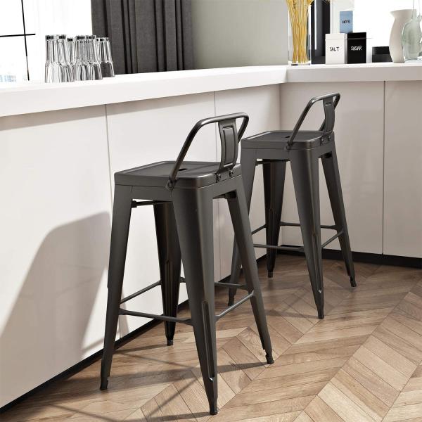 Chic Dining Bistro Cafe Stackable Metal Restaurant Chairs , Stackable Metal Dining Chairs